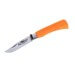 Couteau artisanal Old Bear Full Color orange manche bois d'Ayous stratifié