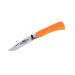 Couteau artisanal Old Bear Full Color orange manche bois d'Ayous stratifié