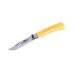 Couteau artisanal Old Bear Full Color jaune manche bois d'Ayous stratifié