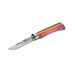 Couteau artisanal Old Bear Rainbow manche bois d'ayous stratifié arc-en-ciel