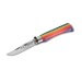 Couteau artisanal Old Bear Rainbow manche bois d'ayous stratifié arc-en-ciel