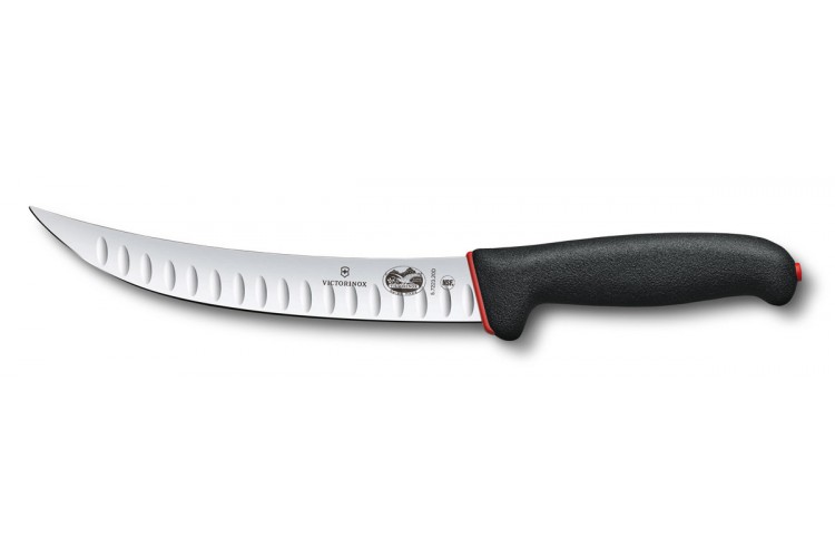 Couteau &agrave; abattre/boucher Victorinox Dual Grip lame alv&eacute;ol&eacute;e