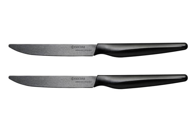 Coffret 2 couteaux à steak Kyocera lames céramique noire