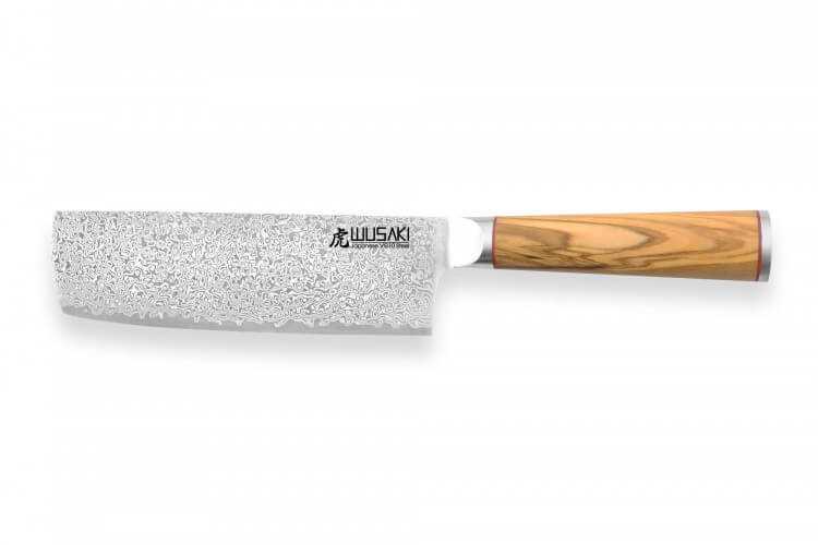 Couteau nakiri Wusaki Fujiko VG10 17cm manche olivier