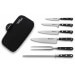 Mallette du cuisinier Fischer Sabatier 64 4 couteaux + 1 fourchette et 1 fusil à aiguiser