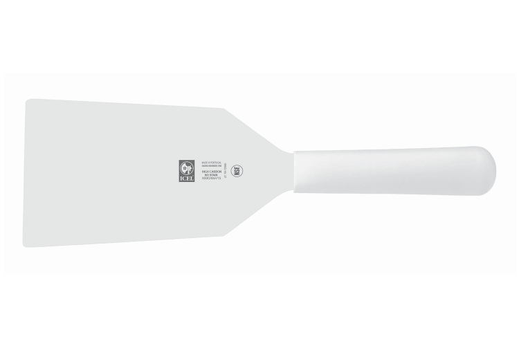 Spatule professionnelle Icel lame large 16cm manche blanc