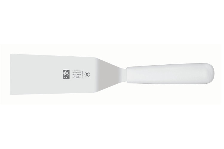 Spatule coud&eacute;e professionnelle Icel lame 16cm manche blanc