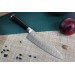 Couteau santoku Wusaki Ebony AUS8 17cm alvéolé manche ébène vernis