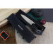 Couteau santoku Wusaki Ebony AUS8 17cm alvéolé manche ébène vernis