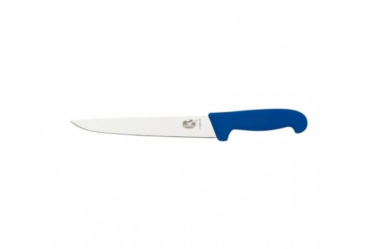 Couteau à saigner/découper, manche fibrox bleu, lame inox 20 cm Victorinox
