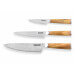 Coffret 3 couteaux Wusaki Fujiko VG10 olivier Chef + Universel + Office