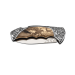Couteau pliant Herbertz 588511 décor cerfs lame acier manche inox 11cm