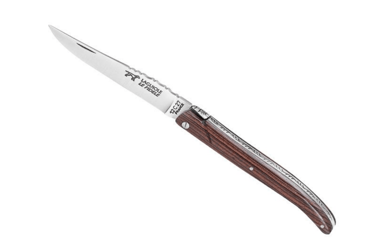 Couteau pliant Laguiole LE FIDELE acier Sandvik manche bois de violette 12cm