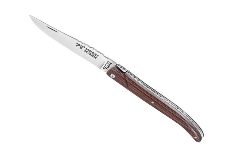 Couteau pliant Laguiole LE FIDELE acier Sandvik manche bois de violette 12cm