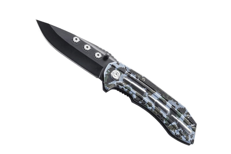 Couteau pliant Herbertz 583412 lame acier manche aluminium d&eacute;cor camouflage