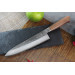 Couteau de chef japonais artisanal Wusaki Nogami BS2 21cm manche en noyer