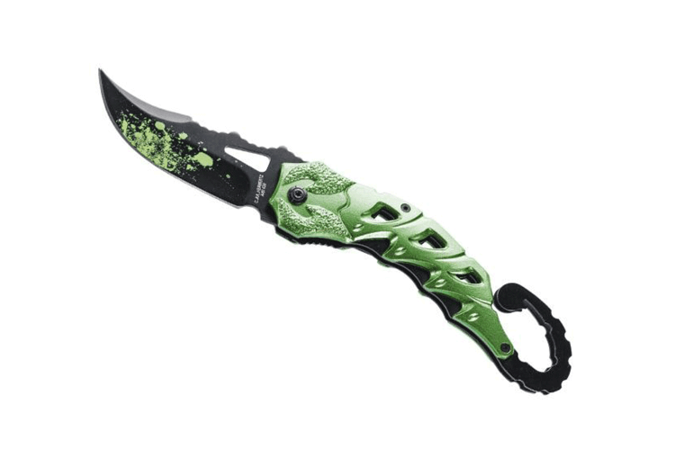 Couteau pliant Herbertz 581914 lame acier manche aluminium décor scorpion