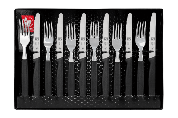 Ménagère 12 pièces Icel acier inox couteaux bouts ronds
