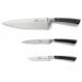 Coffret 3 couteaux forgés Sabatier Edonist acier inox manche noir