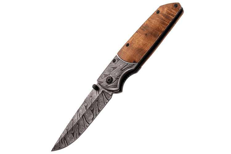 Couteau pliant Herbertz n°584912 manche racine de bois 12cm