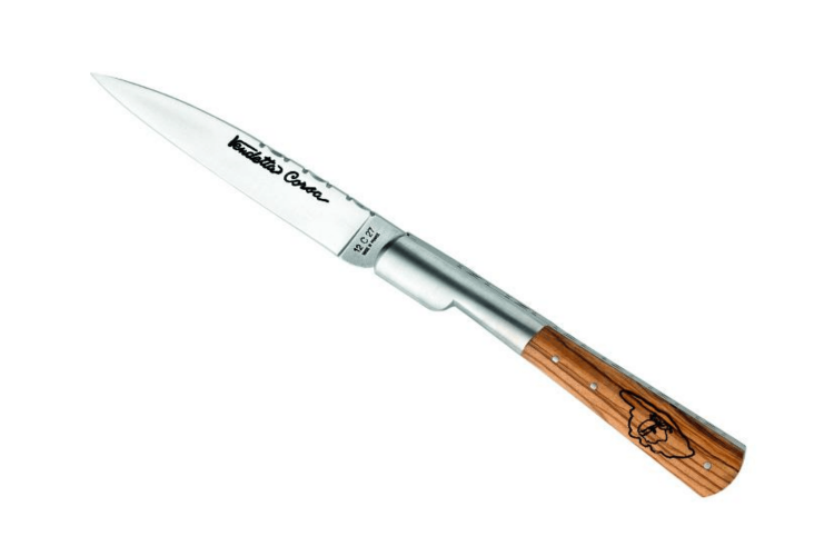Couteau pliant LE FIDELE Vendetta Corsa acier Sandvik manche olivier 12,5cm