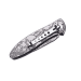 Couteau pliant Herbertz n°564612 manche inox 11.5cm décor tête de mort