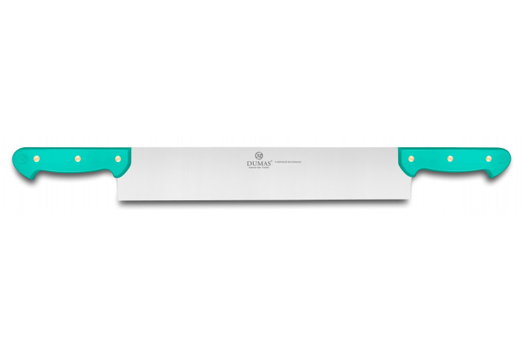 Couteau &agrave; fromage 2 manches rivet&eacute;s 32 Dumas Affil vert 35cm