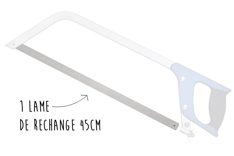 Lame carbone pour scie manche PP bleu 45cm