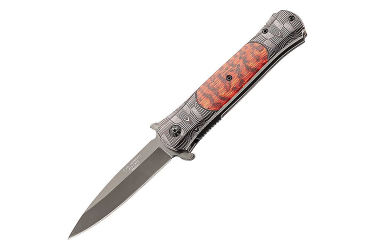 Couteau pliant Herbertz 590812 tout inox manche 11.5cm + Etui
