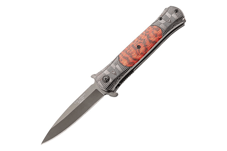Couteau pliant Herbertz 590812 tout inox manche 11.5cm + Etui
