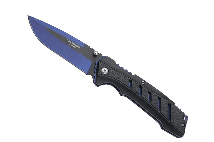 Couteau pliant Herbertz n&deg;577512 lame inox bleue manche ABS 12cm
