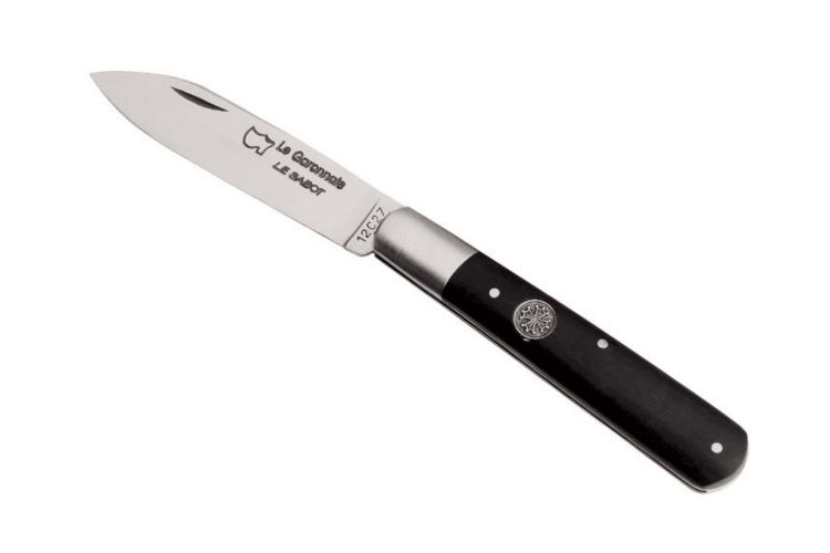 Couteau pliant AU SABOT Le Garonnais acier Sandvik manche ébène 10,5 cm