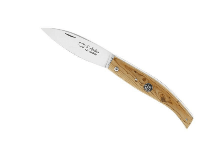 Couteau pliant Au Sabot L'Autan acier Sandvik manche genévrier 11cm