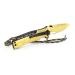 Couteau pliant Herbertz 567112 manche inox doré 12cm + lacet paracord