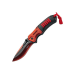 Couteau pliant Herbertz 585012 lame inox noire et rouge manche ABS + cordon rouge