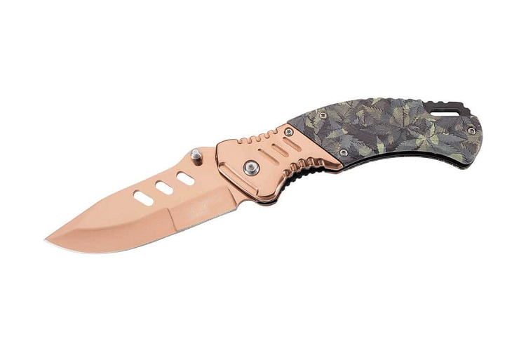 Couteau pliant Herbertz 575612 bronz&eacute; manche 11.5cm camouflage + &eacute;tui