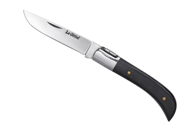 Couteau pliant Le Chtimi acier inox Z100 manche bois d'&eacute;b&egrave;ne 11cm