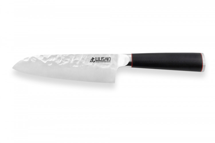 Couteau santoku Wusaki Hayato X50 17cm manche G10