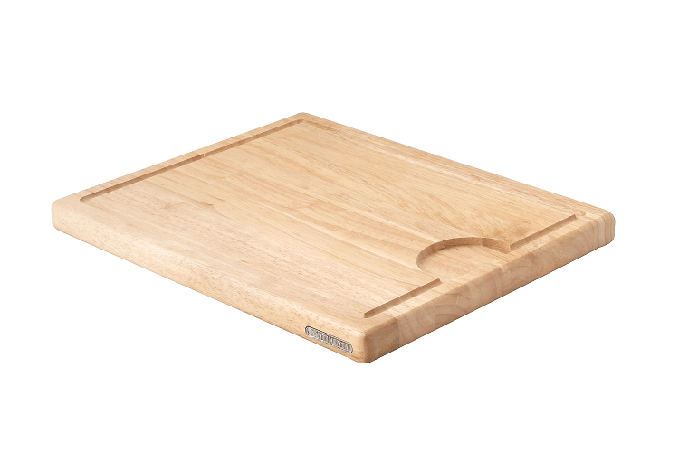 Planche à découper Continenta en bois d'hévéa + rigole
