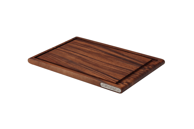 Planche &agrave; d&eacute;couper Continenta en bois d'acacia + rigole