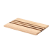 Planche à découper Continenta en bois d'hévéa avec 3 bandes en acacia