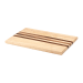 Planche à découper Continenta en bois d'hévéa avec 3 bandes en acacia