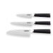 Coffret 3 couteaux Wusaki Hayato X50 manches G10 Santoku + Universel + Office
