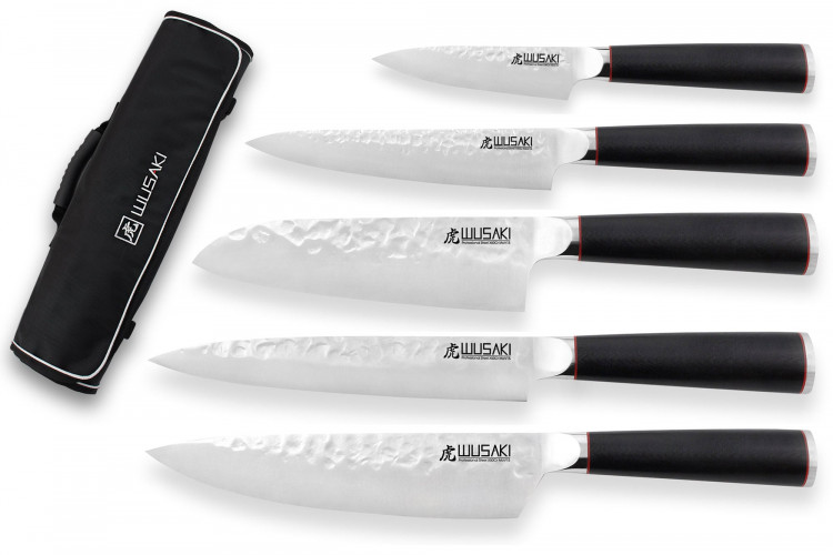 Mallette 5 couteaux de cuisine Wusaki Hayato X50 manches G10