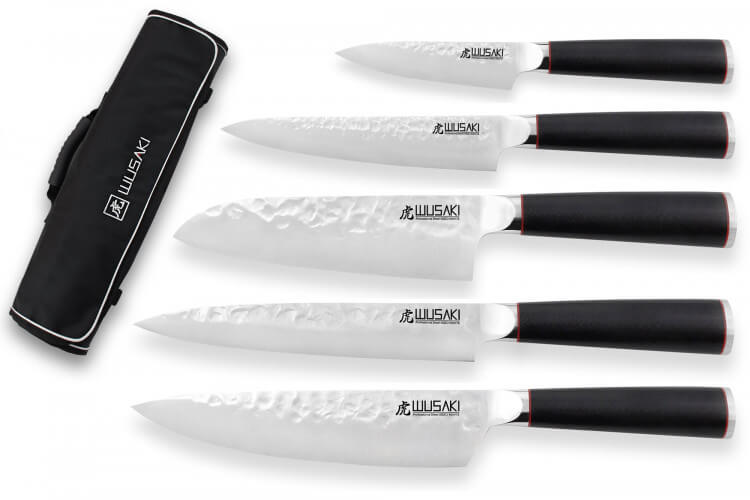 Mallette 5 couteaux de cuisine Wusaki Hayato X50 manches G10