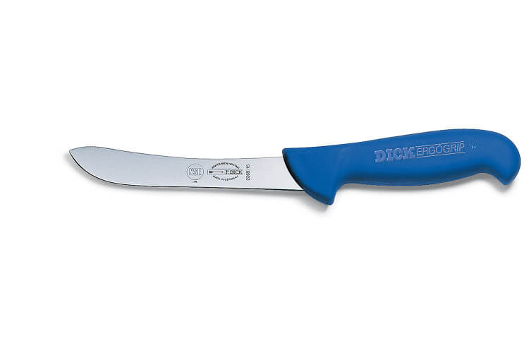 Couteau à découper lame à pointe large Dick Ergogrip manche bleu