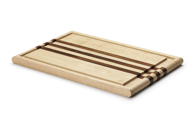 Planche &agrave; d&eacute;couper Continenta en bois d'h&eacute;v&eacute;a 37x25x2cm avec rigole