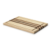 Planche à découper Continenta en bois d'hévéa 37x25x2cm avec rigole