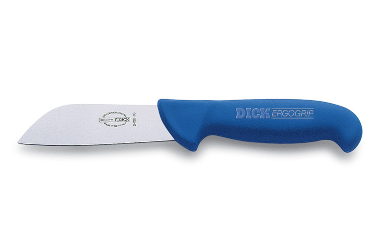 Couteau &agrave; poisson Dick Ergogrip lame courte et large 10cm manche bleu