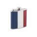 Flasque inox cuir tricolore + bouchon baïonnette 180ml